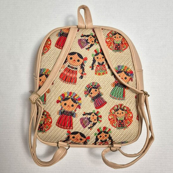 Mexican Le le Doll Backpack, Cream 100% Handcraft - New main image 8